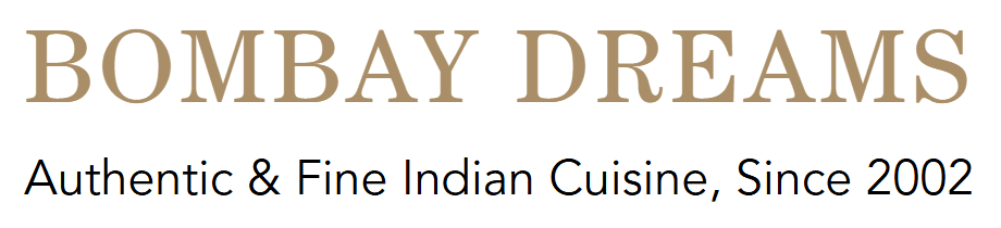 Bombay Dreams set in gold Century, with the tagline in Avenir